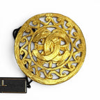 Chanel Vintage 95A CC Logo Brooch Gold