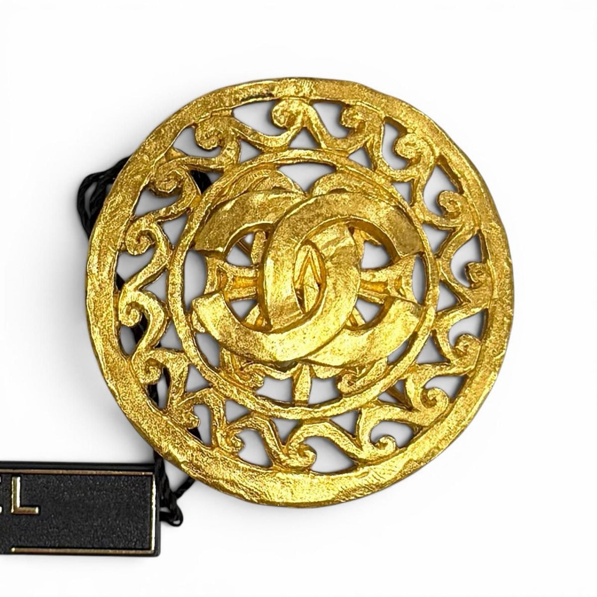 Chanel Vintage 95A CC Logo Brooch Gold