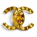 Chanel CC Logo Design Large Earrings Gold — view 5