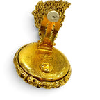 Chanel Vintage 93A CC Logo Lava Eco Pearl Earrings Gold — view 5