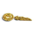 Chanel Vintage 93A CC Logo Lava Eco Pearl Earrings Gold — view 4