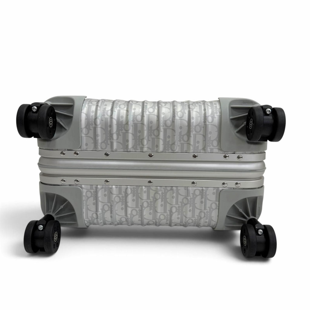 Dior Rimowa Homme Oblique Cabin Al Mini Um Carry Case Suitcase Silver Travel Bag — view 6