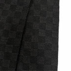 Louis Vuitton Echarpe Petit Damier Wool 100% LV Logo Patch Scarf Black — view 4