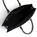 Prada Saffiano Leather 2-Way Tote Black Silver — view 7