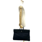 Hermes Herbag GM Toile Officier Leather Boston Bag Black — view 2