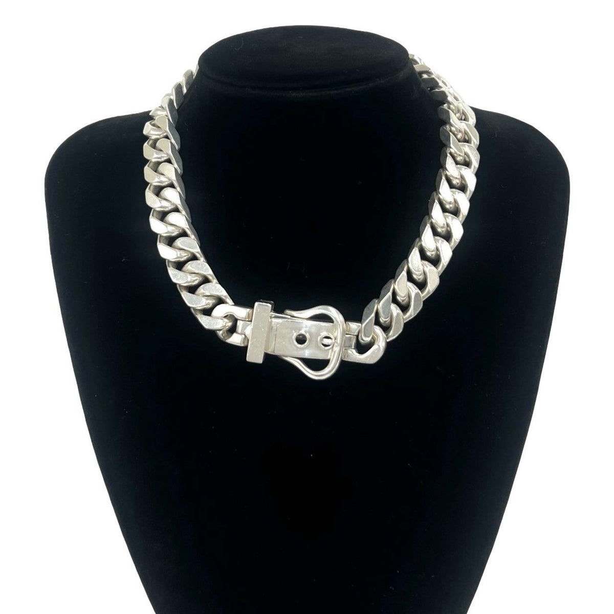 Hermes Boucles Sellier GM Necklace 925 Sterling Silver — view 2