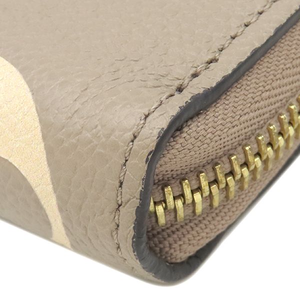 Louis Vuitton Wallet Zippy Monogram Empreinte Tourterelle Cream Gold Zip Around — view 4