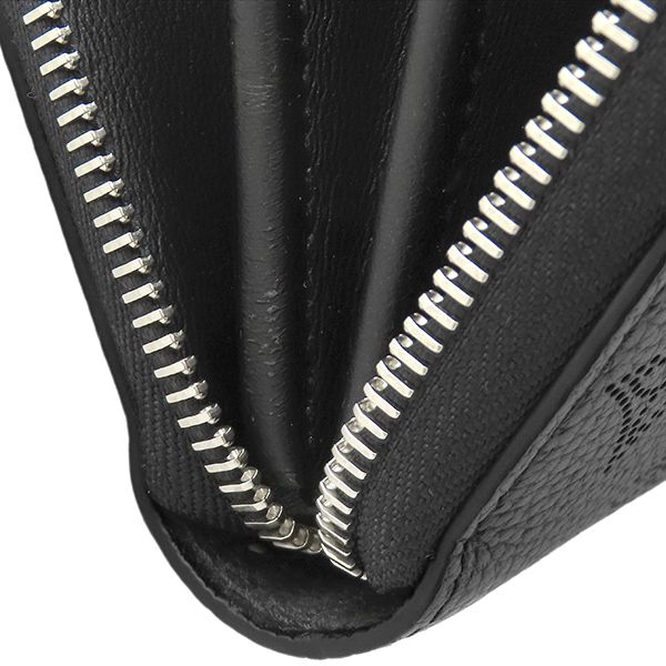 Louis Vuitton Wallet Zippy Monogram Mahina Noir Silver Black Zip Around — view 7