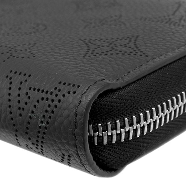Louis Vuitton Wallet Zippy Monogram Mahina Noir Silver Black Zip Around — view 4