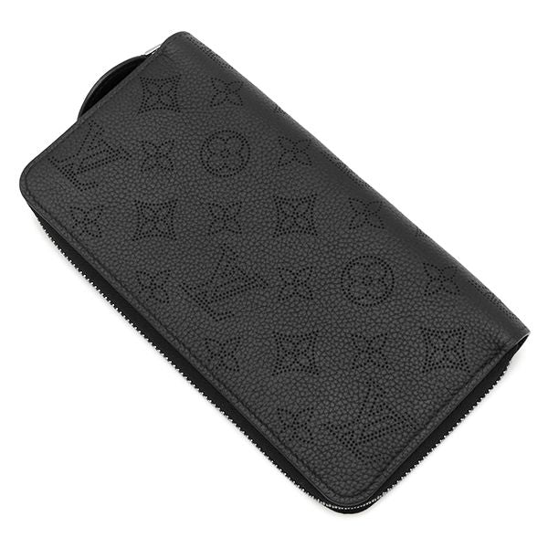 Louis Vuitton Wallet Zippy Monogram Mahina Noir Silver Black Zip Around — view 2