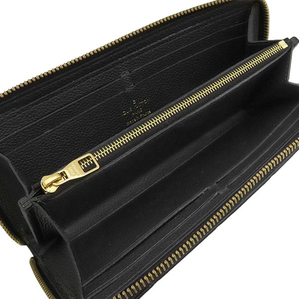 Louis Vuitton Wallet Portefeuille Clemence Monogram Empreinte Noir Gold Black — view 6