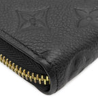 Louis Vuitton Wallet Portefeuille Clemence Monogram Empreinte Noir Gold Black — view 4