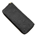 Louis Vuitton Wallet Portefeuille Clemence Monogram Empreinte Noir Gold Black — view 2