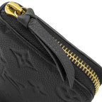 Louis Vuitton Wallet Portefeuille Clemence Monogram Empreinte Noir Gold Black — view 5