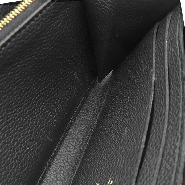 Louis Vuitton Wallet Portefeuille Clemence Monogram Empreinte Noir Gold Black — view 7