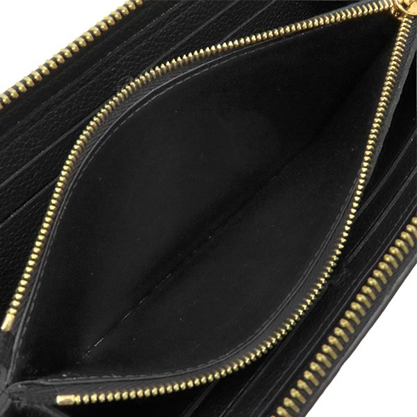 Louis Vuitton Wallet Portefeuille Clemence Monogram Empreinte Noir Gold Black — view 8