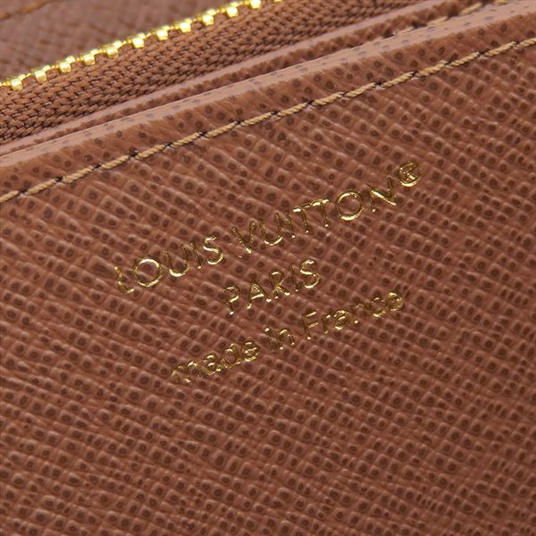 Louis Vuitton Wallet Zippy Monogram Canvas Gold Brown Zip Around — view 8