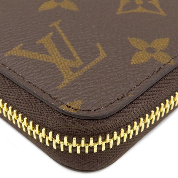 Louis Vuitton Wallet Zippy Monogram Canvas Gold Brown Zip Around — view 4