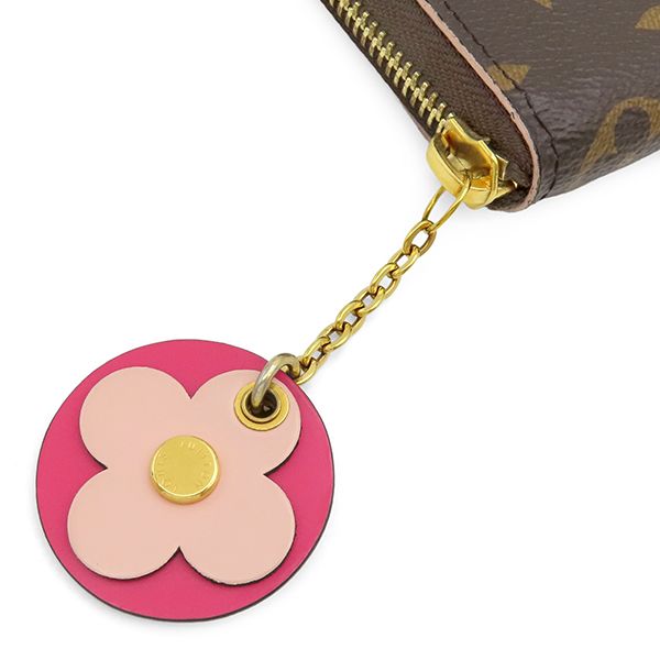 Louis Vuitton Wallet Portefeuille Clemence Flower Monogram Canvas Hot Pink Gold — view 6