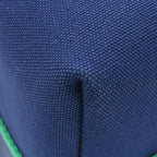 Hermes Pouch Brid-a-brac GM Cotton Marine Silver Blue Navy Green Vanity H Logo — view 4