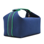 Hermes Pouch Brid-a-brac GM Cotton Marine Silver Blue Navy Green Vanity H Logo — view 2
