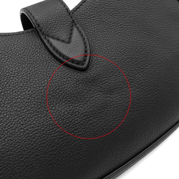 Louis Vuitton Shoulder Bag Lowkey Grain Calf Leather Black Gold Padlock Motif — view 6