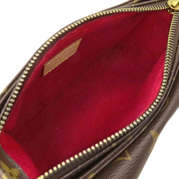 Louis Vuitton Shoulder Bag Viva-Cite PM Monogram Canvas Gold Brown Red Pochette — view 8