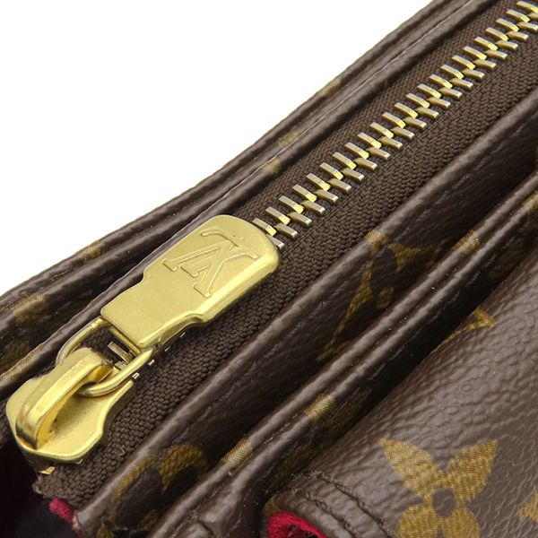 Louis Vuitton Shoulder Bag Viva-Cite PM Monogram Canvas Gold Brown Red Pochette — view 5