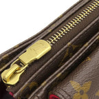 Louis Vuitton Shoulder Bag Viva-Cite PM Monogram Canvas Gold Brown Red Pochette — view 5