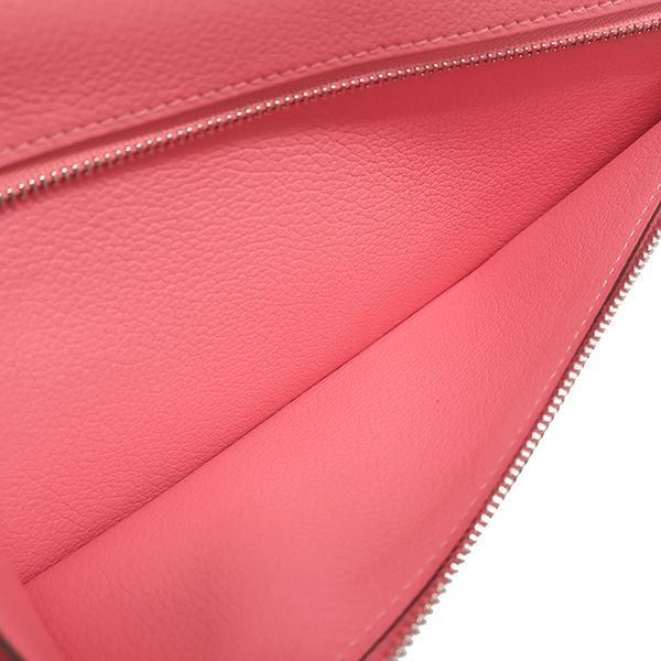 Hermes Wallet Dogon Long Evercolor Rose Azalea Silver Bifold — view 7