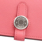 Hermes Wallet Dogon Long Evercolor Rose Azalea Silver Bifold — view 5