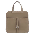 Hermes 2-Way Bag Halzan 25 Taurillon Clemence Etoupe Silver Handbag — view 3