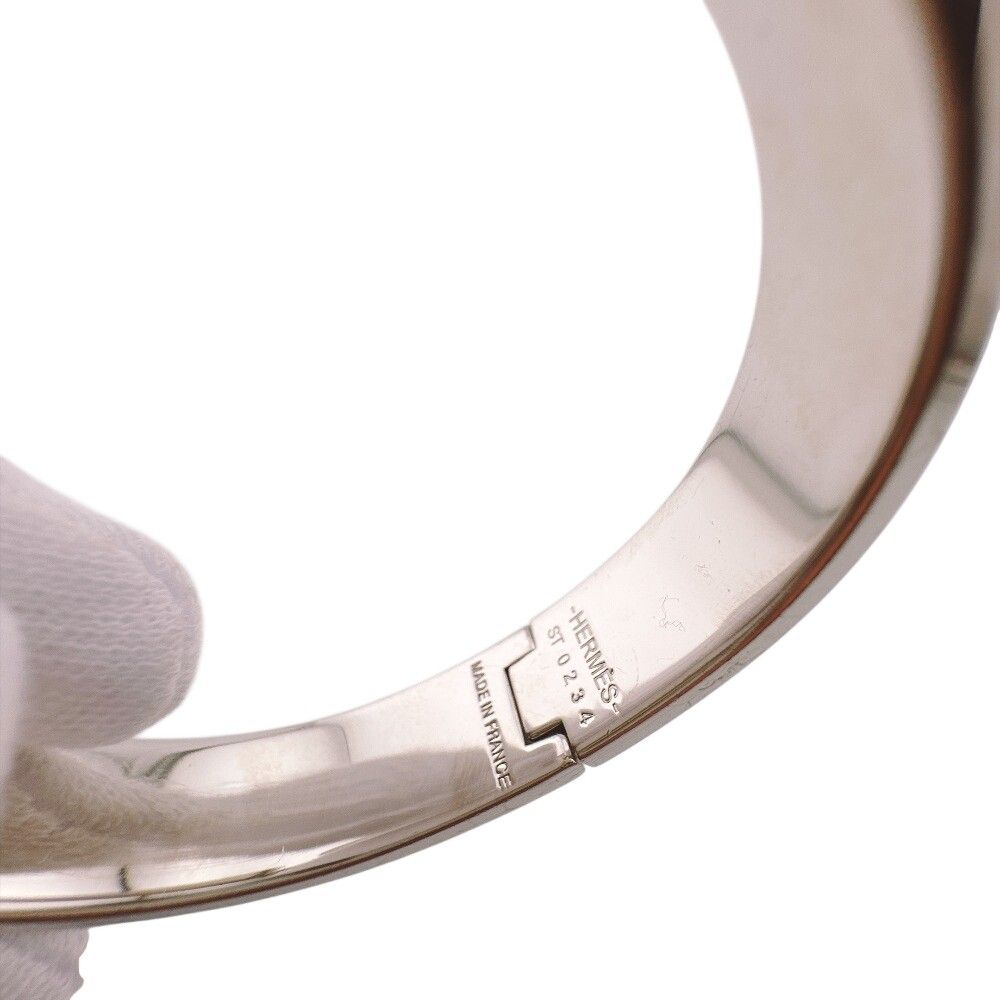Hermes Clic H Bangle Silver Bracelet — view 5