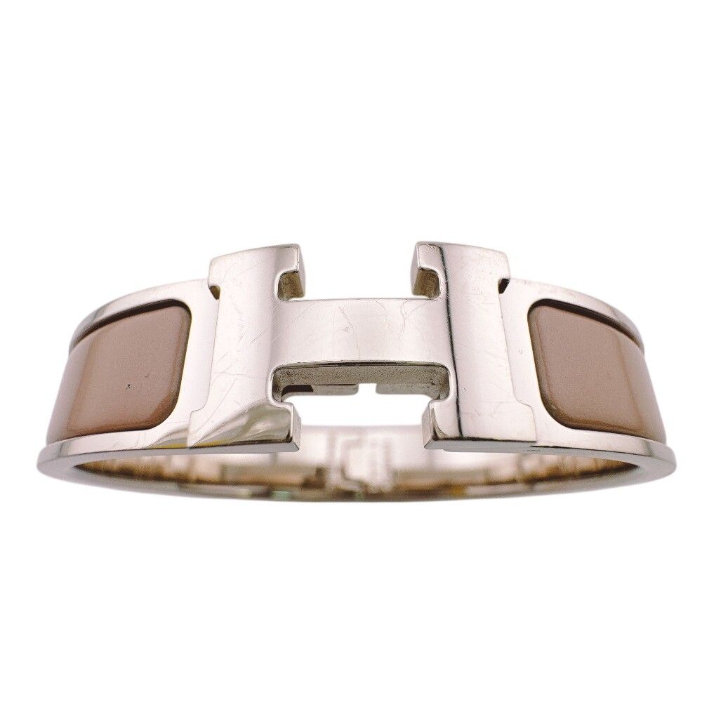 Hermes Clic H Bangle Silver Bracelet — view 6