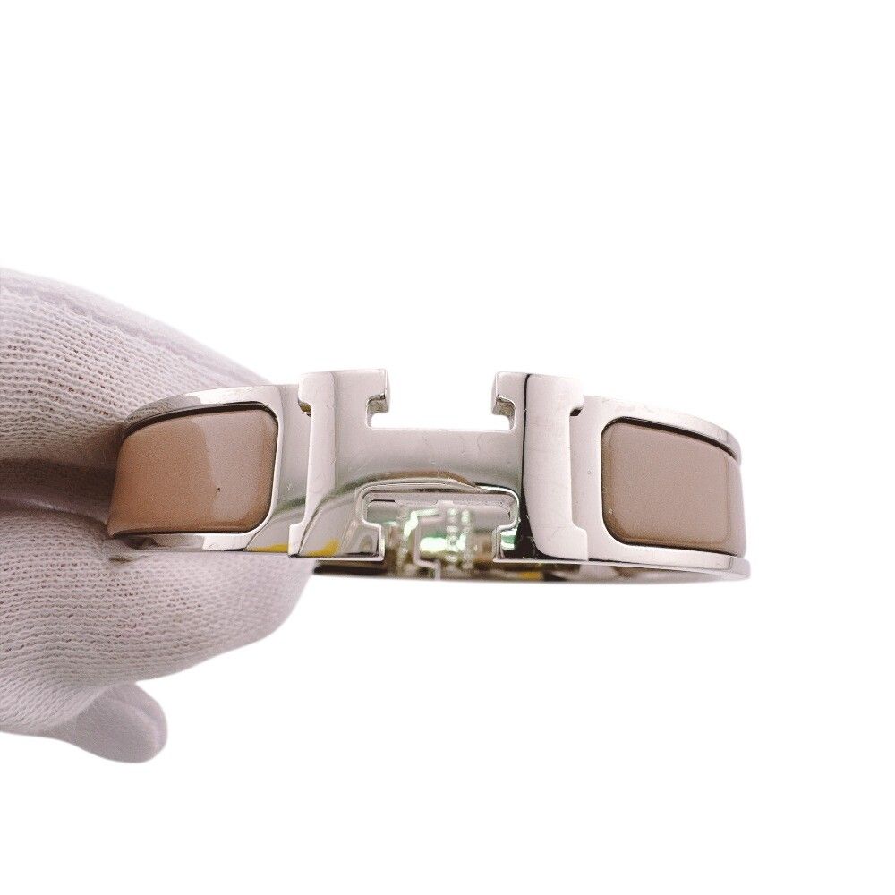 Hermes Clic H Bangle Silver Bracelet — view 2