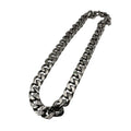 Louis Vuitton Collier LV Chain Links Monogram Metal Necklace Silver