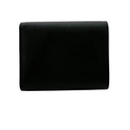 Fendi O'lock FF Logo Leather Trifold Wallet Compact Gray