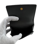 Fendi O'lock FF Logo Leather Trifold Wallet Compact Gray — view 7