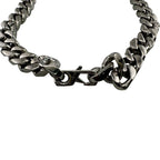 Louis Vuitton Collier LV Chain Links Monogram Metal Necklace Silver — view 2