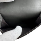 Fendi O'lock FF Logo Leather Trifold Wallet Compact Gray — view 8