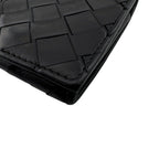 Bottega Veneta Maxi Intrecciato Leather Coin Purse Black Compact Wallet Reactive — view 3