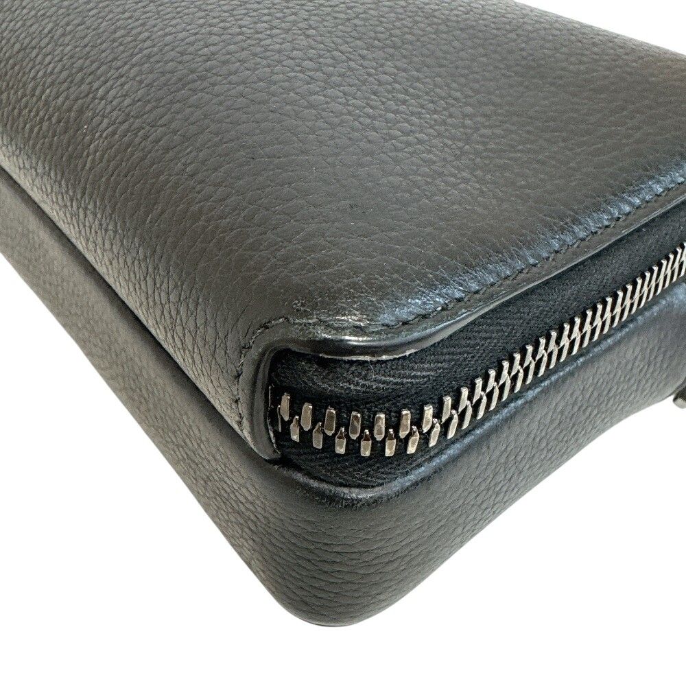 Dior CD Logo Shoulder Bag CD Leather Black