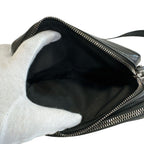 Dior CD Logo Shoulder Bag CD Leather Black