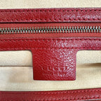 Gucci Liber Top Handle Medium Bag Leather Red Handbag