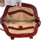 Gucci Liber Top Handle Medium Bag Leather Red Handbag — view 5