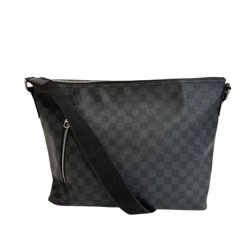 Louis Vuitton Mick MM Damier Leather Shoulder Bag Black