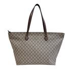 Gucci GG Supreme Tote Leather Brown