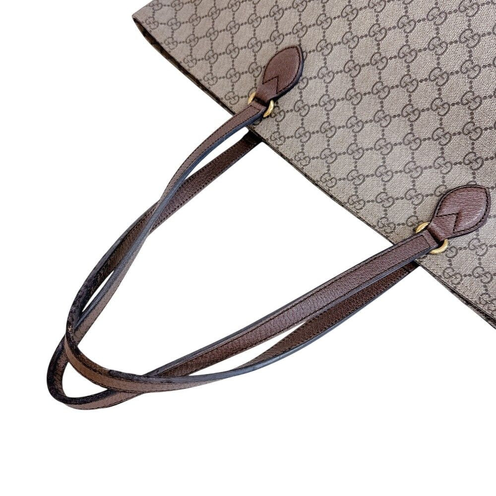 Gucci GG Supreme Tote Leather Brown — view 2