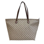 Gucci GG Supreme Tote Leather Brown