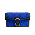 Gucci Dionysus Wool Leather Chain Shoulder Bag Blue